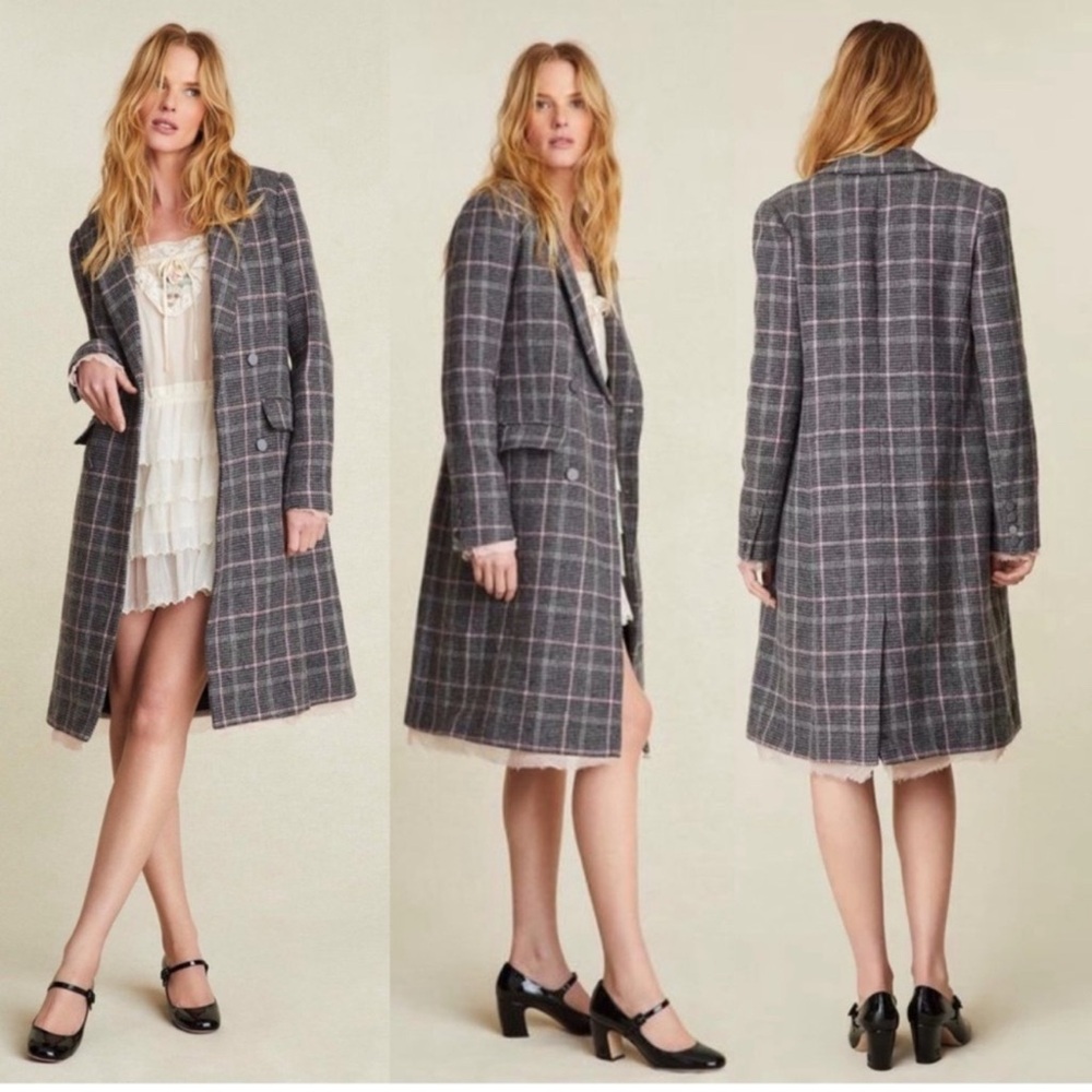 LoveShackFancy Clarks Coat, Ash Grey M NWT $795